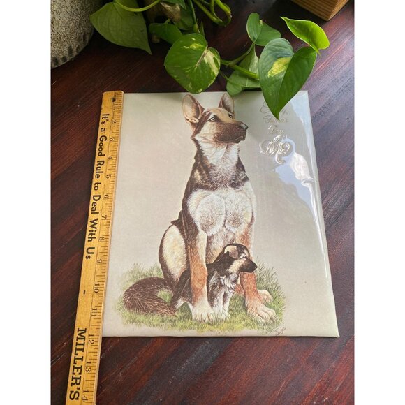 Giant oversized novelty Father’s Day card German Shepard dog puppy card - Picture 4 of 4